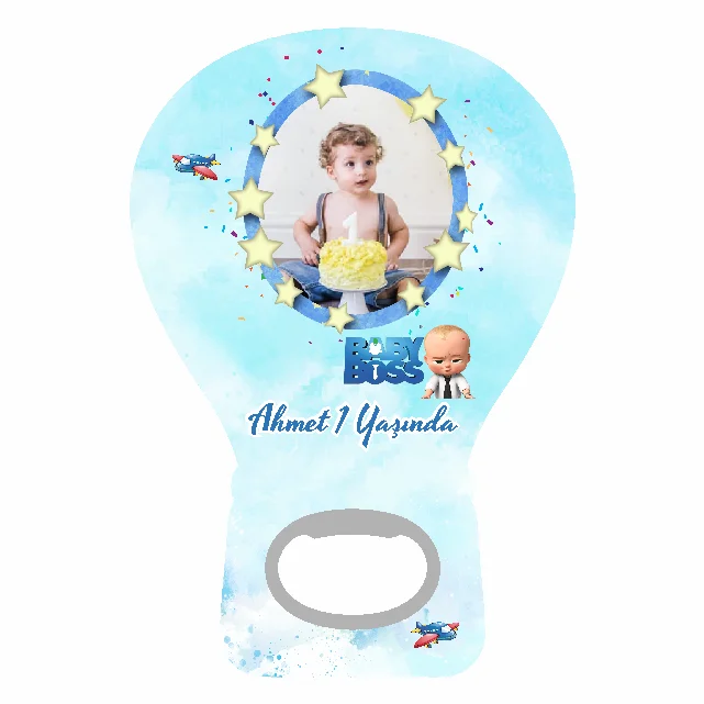 Patron Bebek Temalı Balon Açacak Magneti